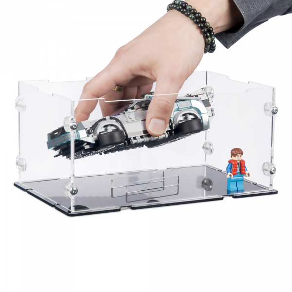 77256 Zeitmaschine aus Zurück in die Zukunft - Acryl Vitrine Lego