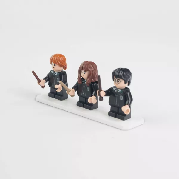 Display Plate for 3 LEGO Minifigures (Pack of 5)