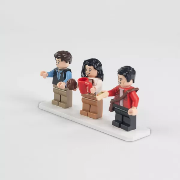 Display Plate for 3 LEGO Minifigures (Pack of 5)