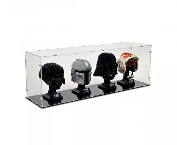 4x Star Wars Helme - Acryl Vitrine Lego