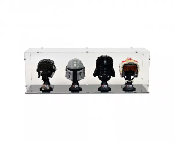 4x Star Wars Helme - Acryl Vitrine Lego