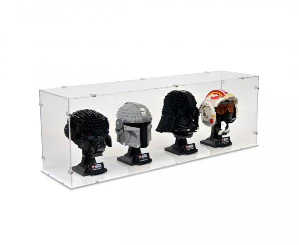 4x Star Wars Helme - Acryl Vitrine Lego