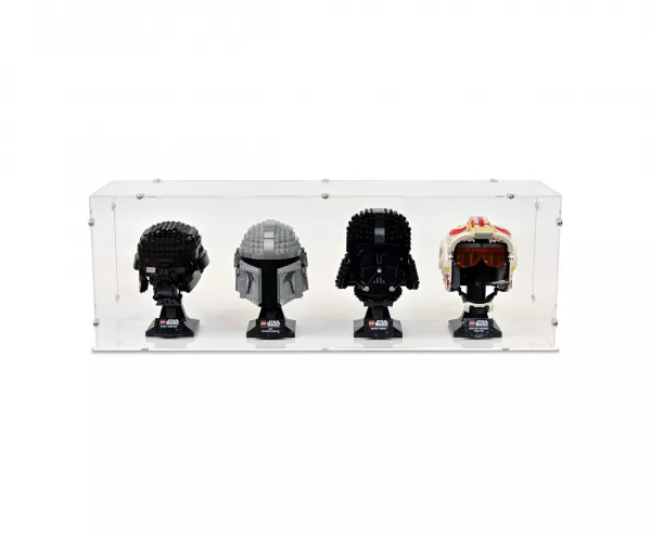 4x Star Wars Helmets Display Case Lego