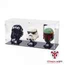 3x Star Wars Helmets Display Case Lego
