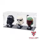 3x Star Wars Helme - Acryl Vitrine Lego